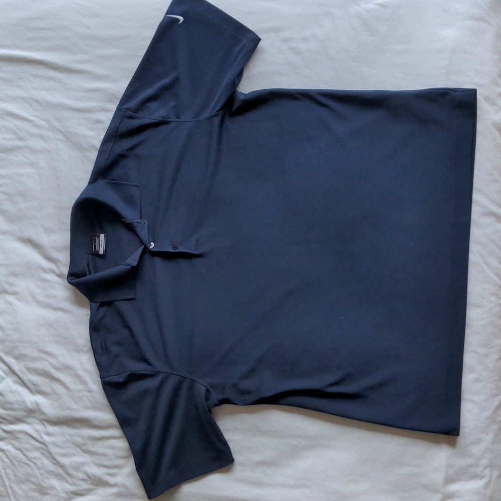 Navy blue Nike Dri-Fit short sleeve Polo Shirt.  Size: Men's Large